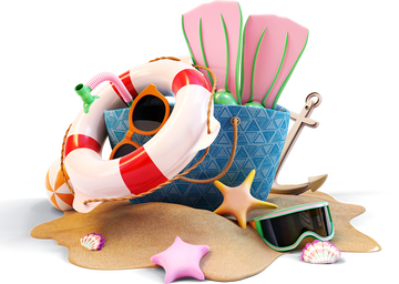 3D Travelling Icon Illustration